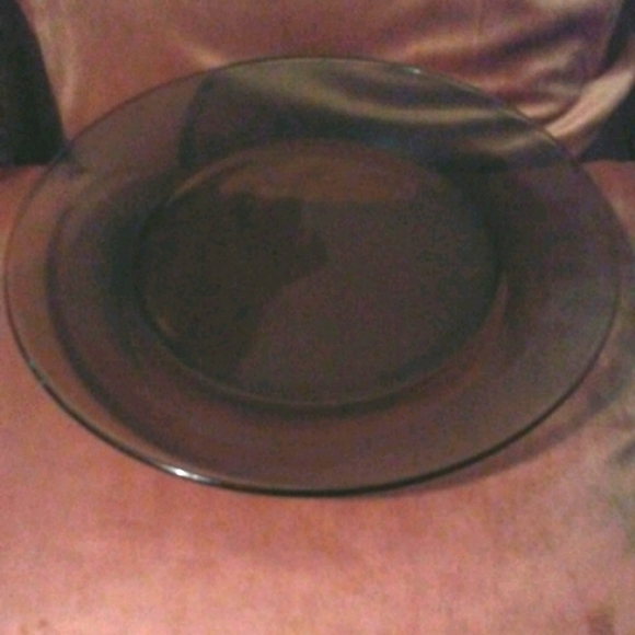 BOGO Vintage Smoky Black Glass Dinner or Serving Plate 11" - Picture 5 of 8